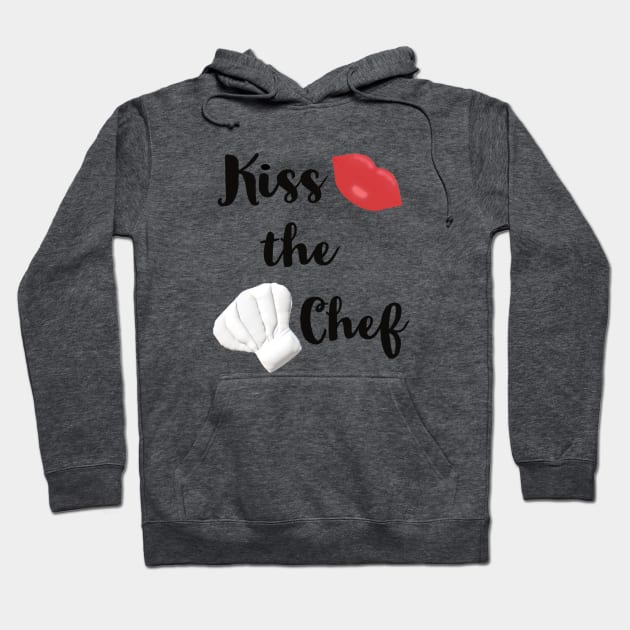 Kiss the Chef (White Background) Hoodie by Art By LM Designs 